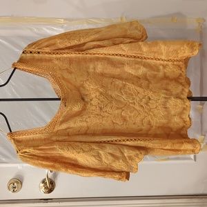 COPY - 'Democracy' brand gold, XL  100% cotton top.          New with tags.